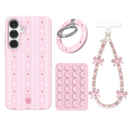 Strawberry Macaron Samsung Bundle Set