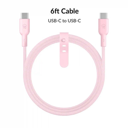 Strawberry Milk Fast Charging Set, Dual Port Wall Adapter + 6ft USB-C Cable