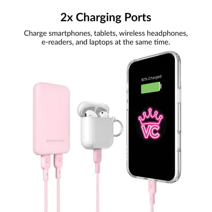 Strawberry Milk Fast Charging Set, Dual Port Wall Adapter + 6ft USB-C Cable