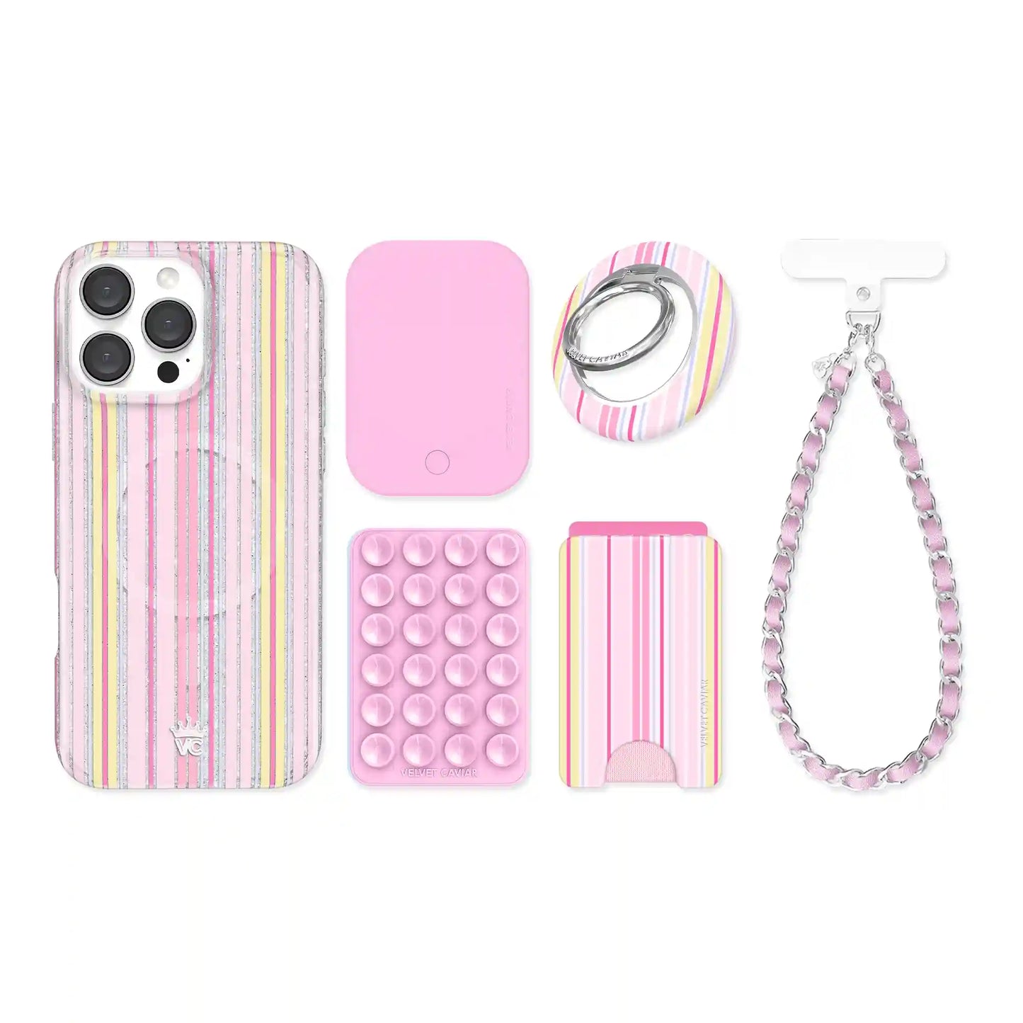 Sunkissed Stripes Glitter iPhone Bundle Set