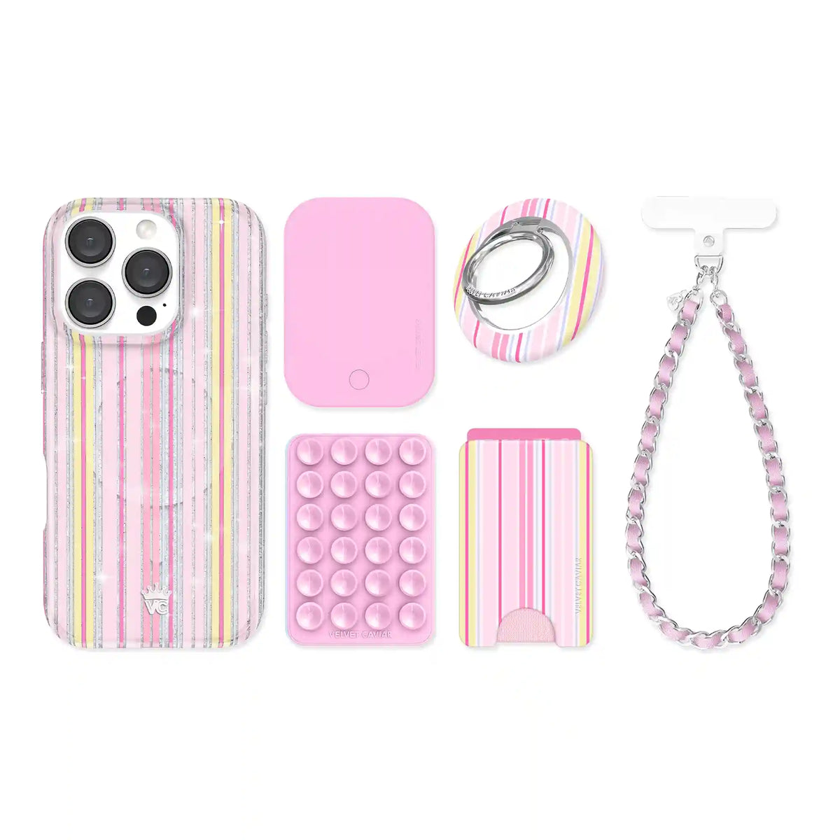 Sunkissed Stripes Glitter iPhone Bundle Set