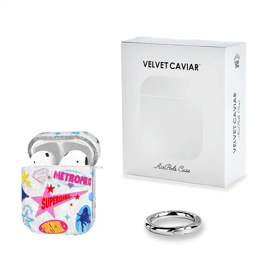 Supergirl Krypto Glitter AirPod Case