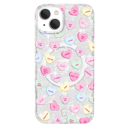 Sweet Hearts Glitter iPhone Case