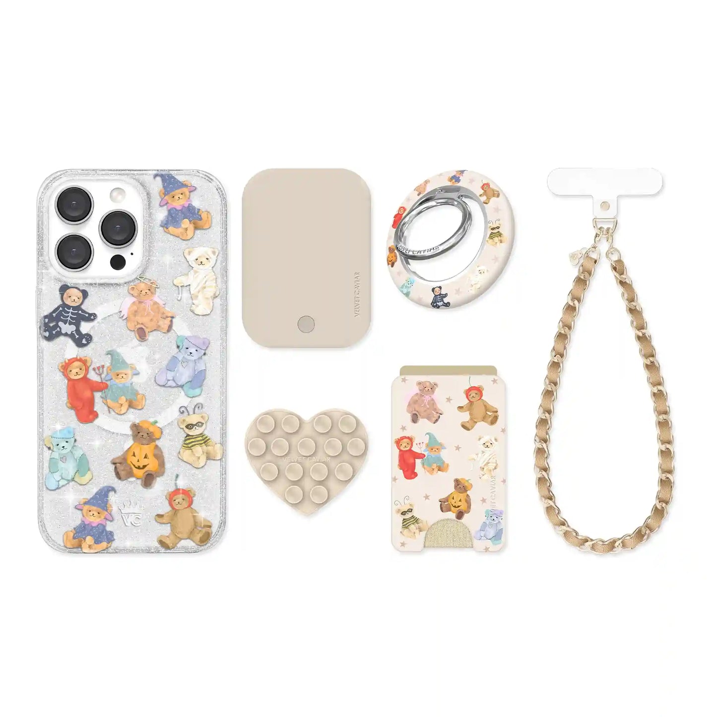 Teddy Scare Glitter iPhone Bundle Set