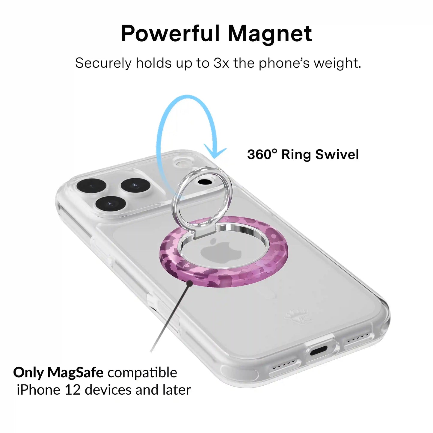 Amethyst Leopard MagSafe Grip Ring