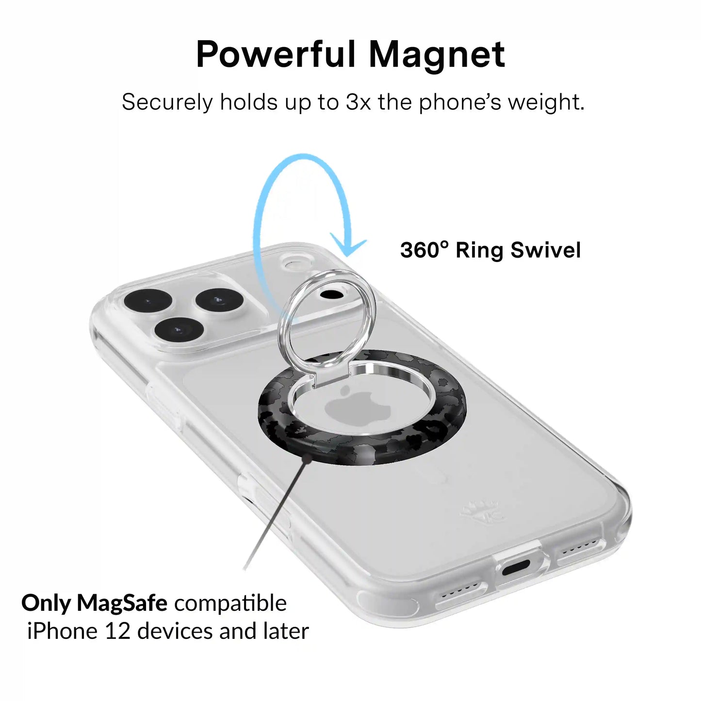 Black Leopard MagSafe Grip Ring