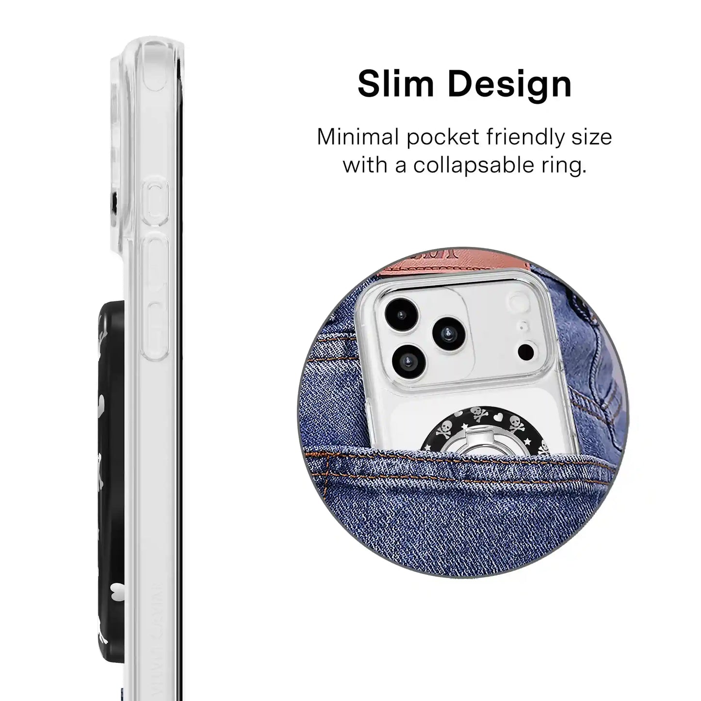 Chrome Skulls MagSafe Grip Ring