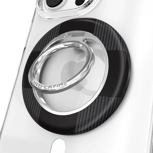 Noir Vibe Checkered MagSafe Grip Ring