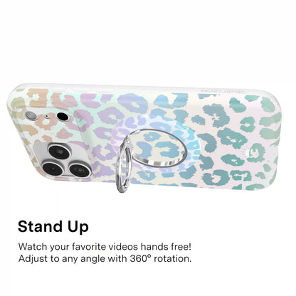 White Opal Leopard MagSafe Grip Ring