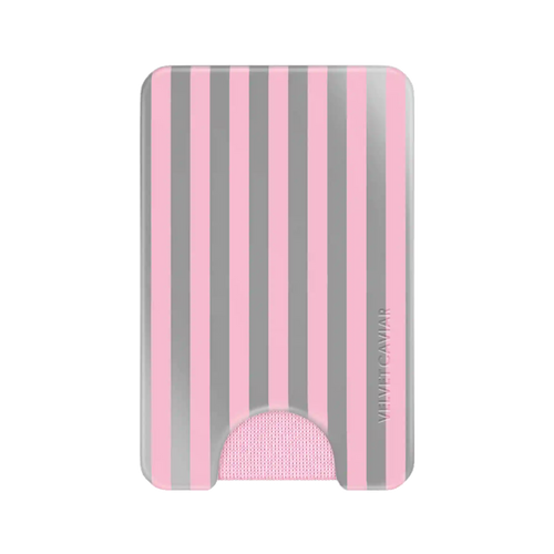 Pink Chrome Stripes MagSafe Wallet