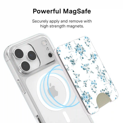 French Blue Floral MagSafe Wallet