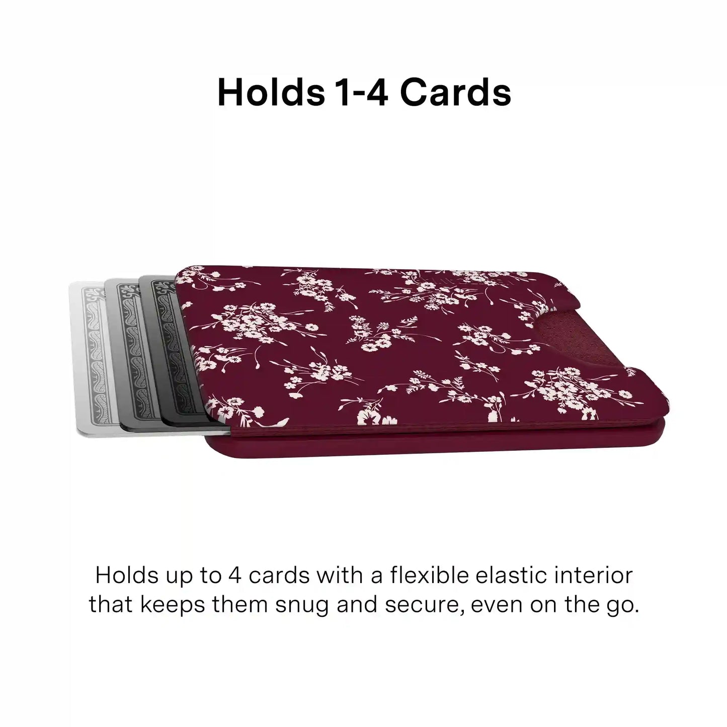 French Burgundy Floral MagSafe Wallet