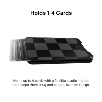 Noir Vibe Checkered Magsafe Wallet