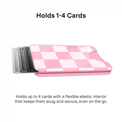 Pink Vibe Checkered Magsafe Wallet
