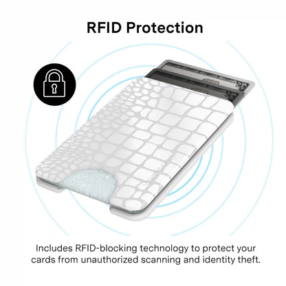 White Croc MagSafe Wallet