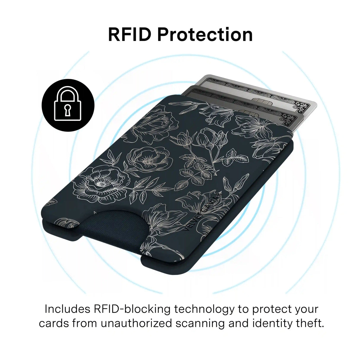 Floral Rose Gold Chrome MagSafe Wallet