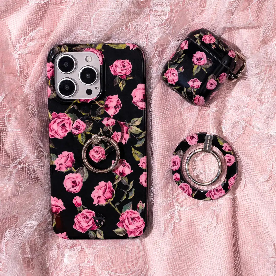 Pink Rose Floral AirPod Case
