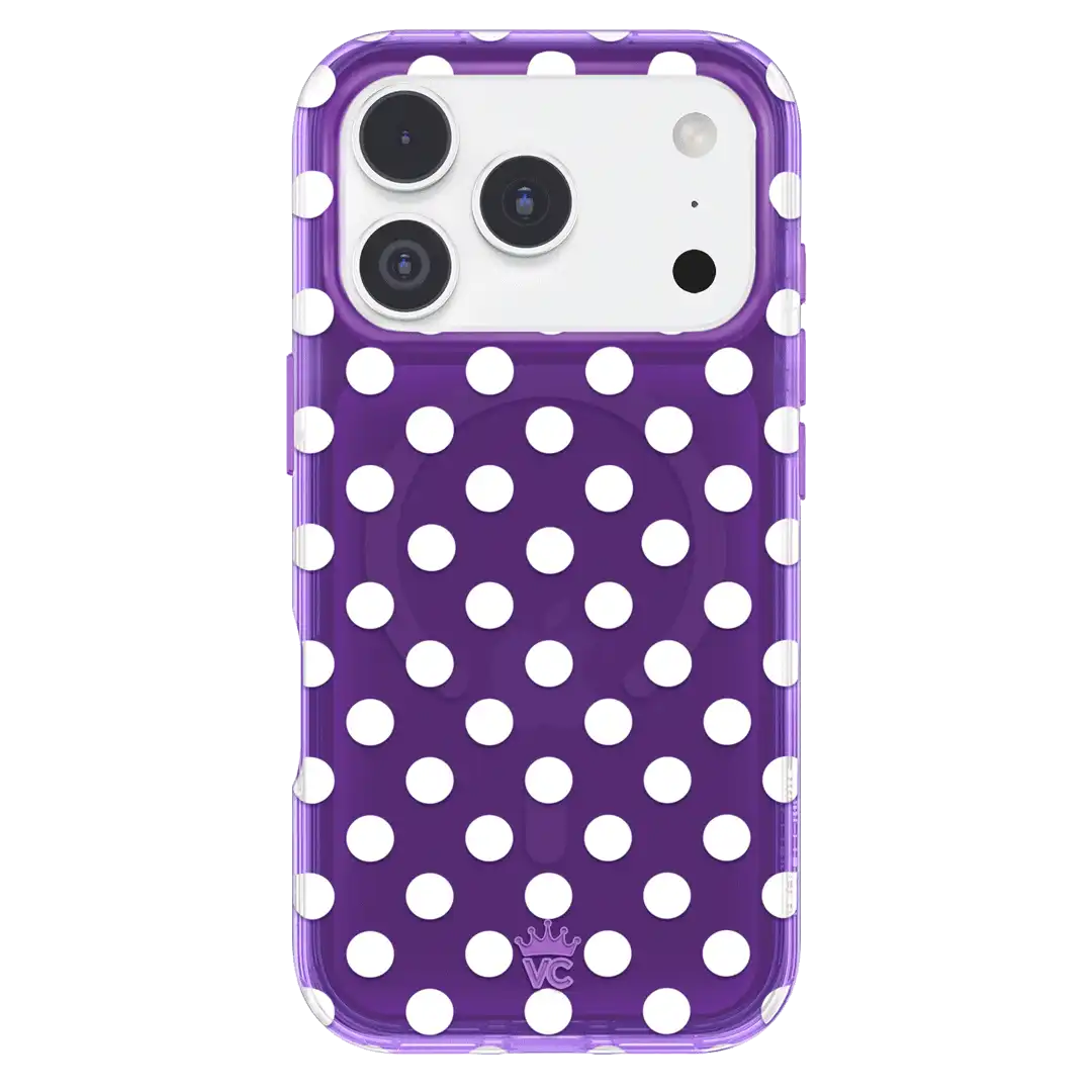 Violet Glow Polka Dot iPhone Case