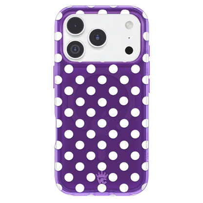 Violet Glow Polka Dot iPhone Case