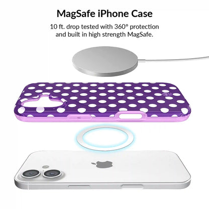 Violet Glow Polka Dot iPhone Bundle Set