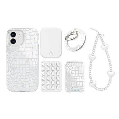 White Croc iPhone Bundle Set