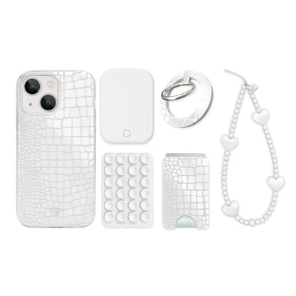 White Croc iPhone Bundle Set
