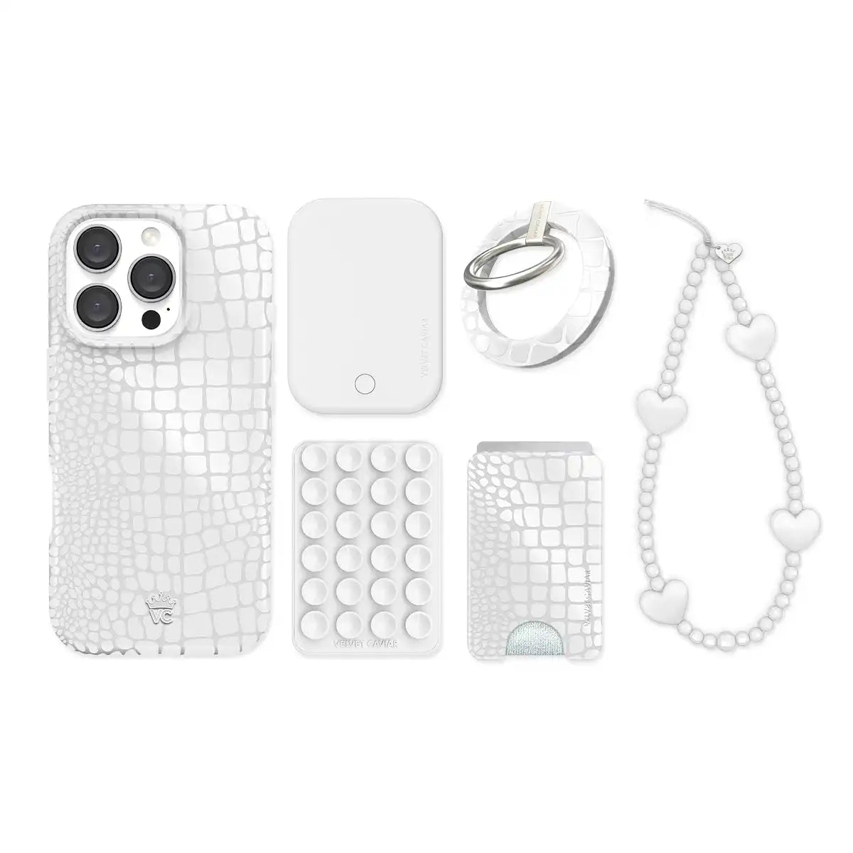 White Croc iPhone Bundle Set
