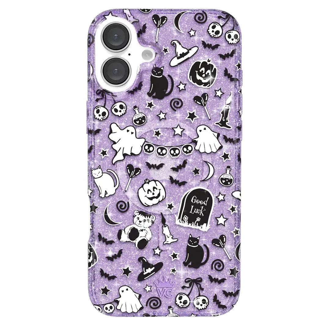 Witchy Lilac Glitter iPhone Case