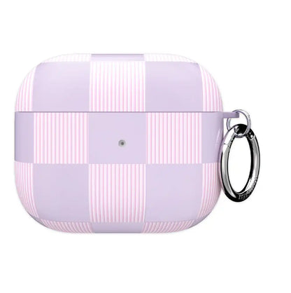 Lilac Vibe Checkered AirPod Case