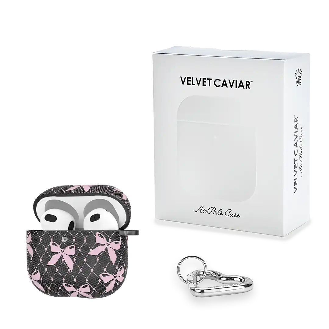 Lacy Pink Bows AirPod Case