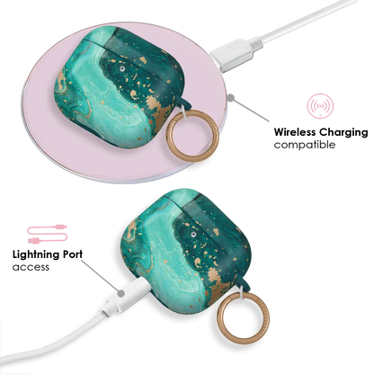 Emerald Marble AirPods Case