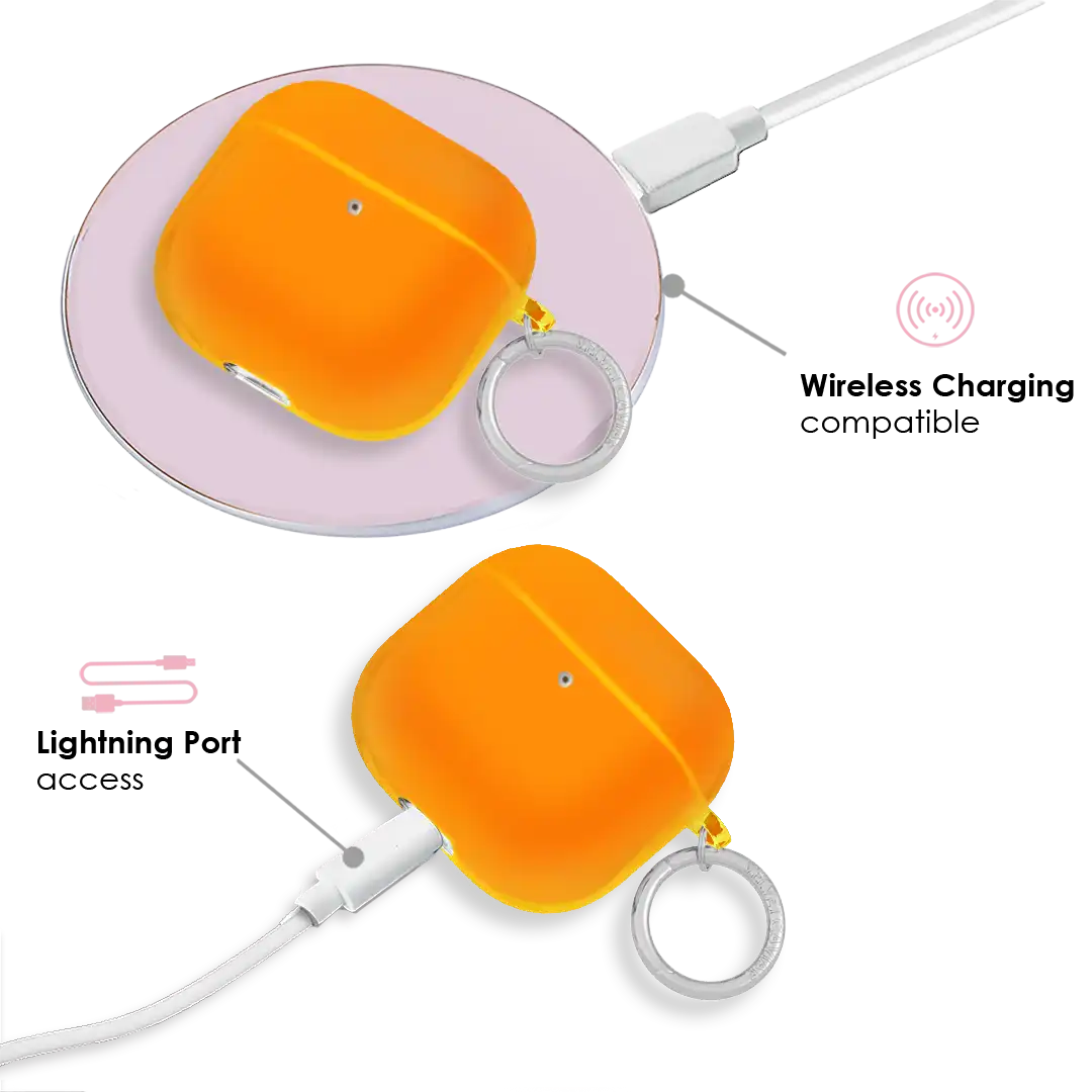 Neon Orange AirPod Case