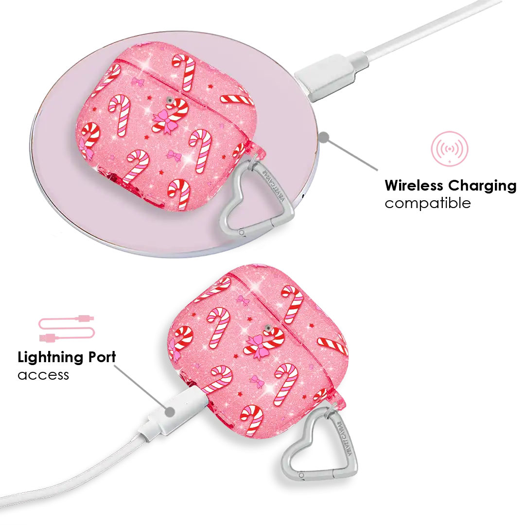 Pink Peppermint Princess AirPod Case