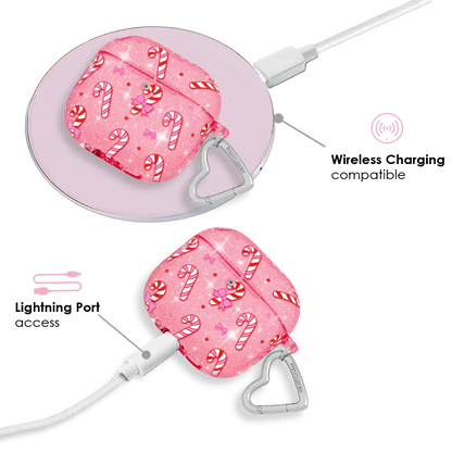 Pink Peppermint Princess AirPod Case