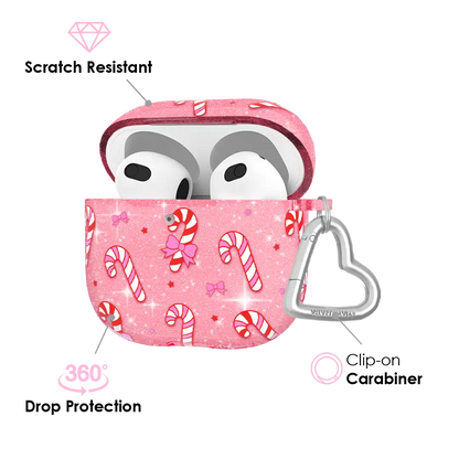 Pink Peppermint Princess AirPod Case