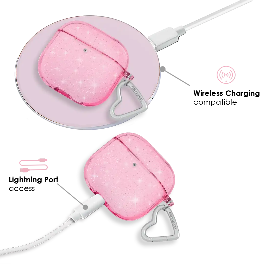 Pink Stardust Glitter AirPod Case