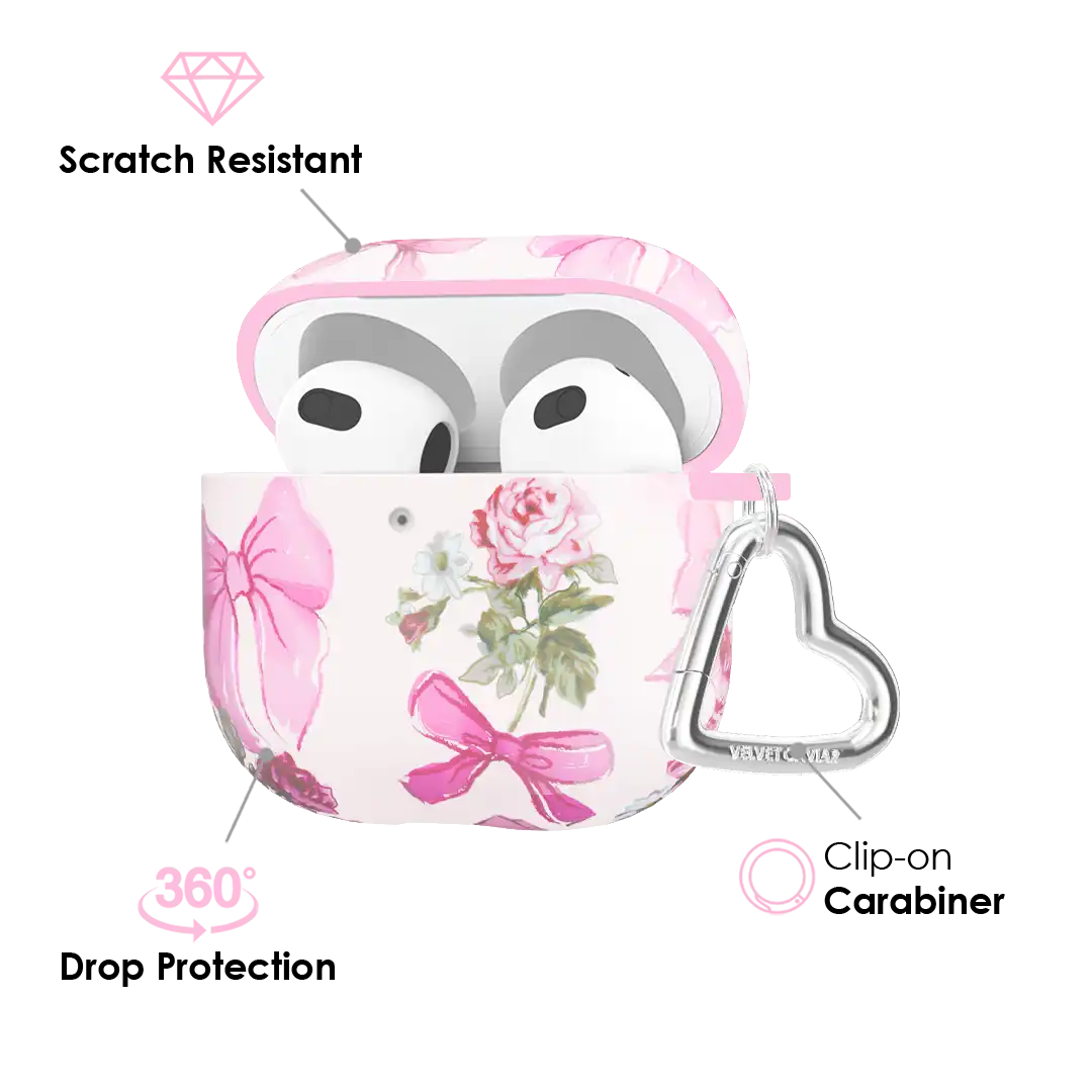 Posie Pink Bow AirPod Case