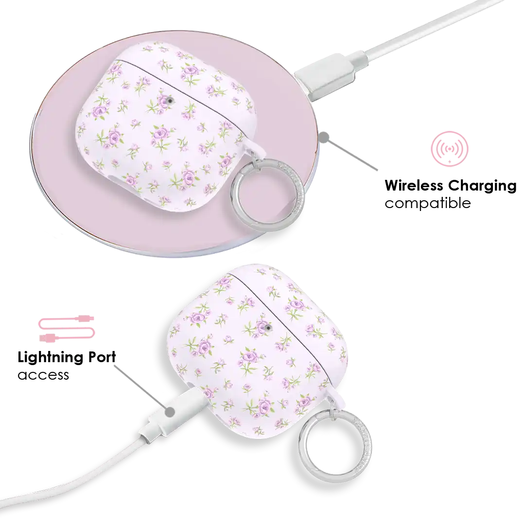 Dainty Lilac Floral AirPod Case