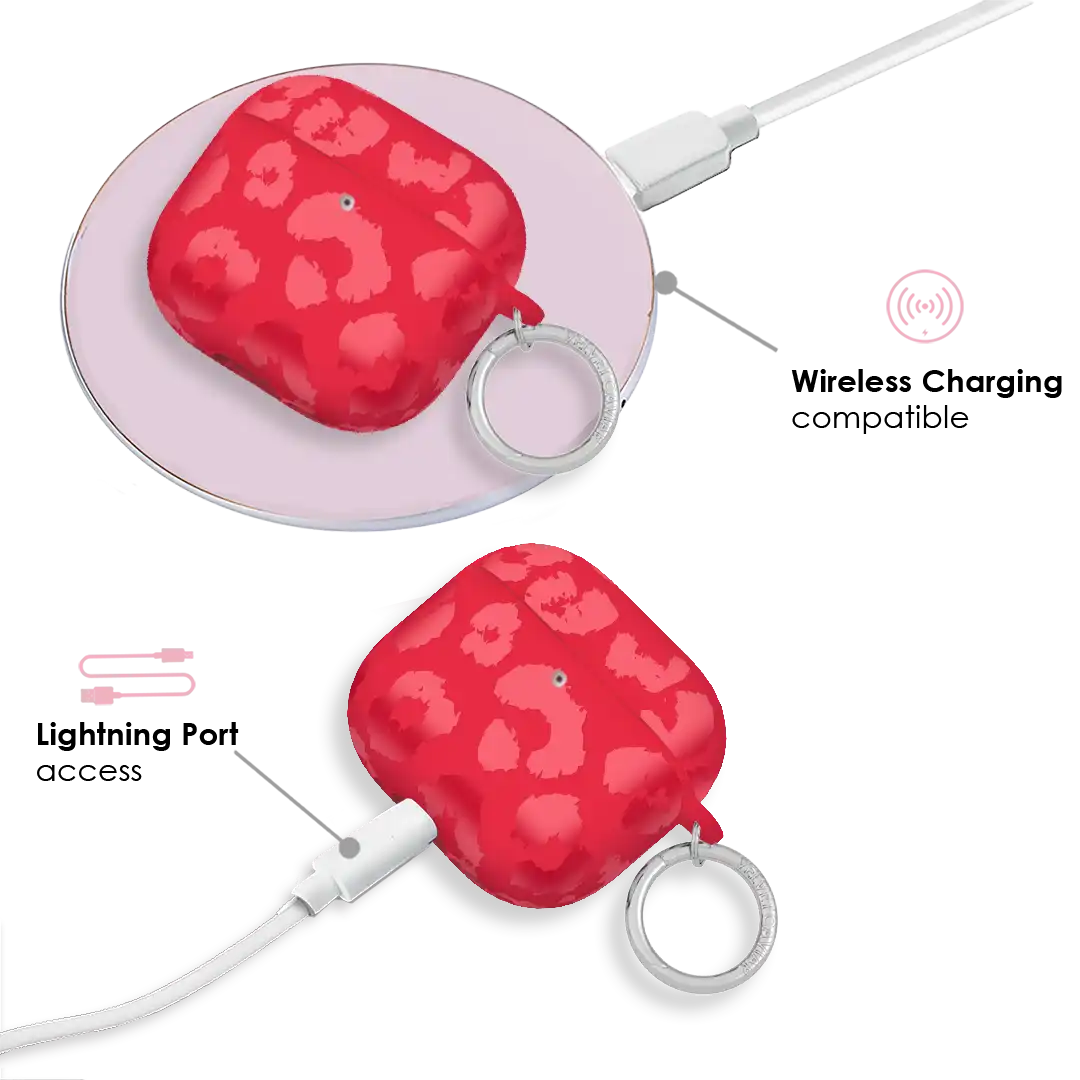 Red Hot Leopard AirPod Case