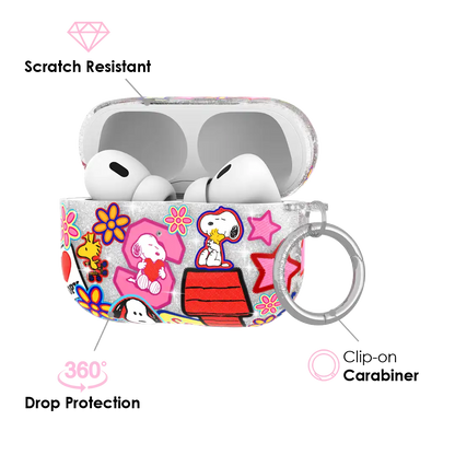 Snoopy Patchwork Glitter AirPod Case