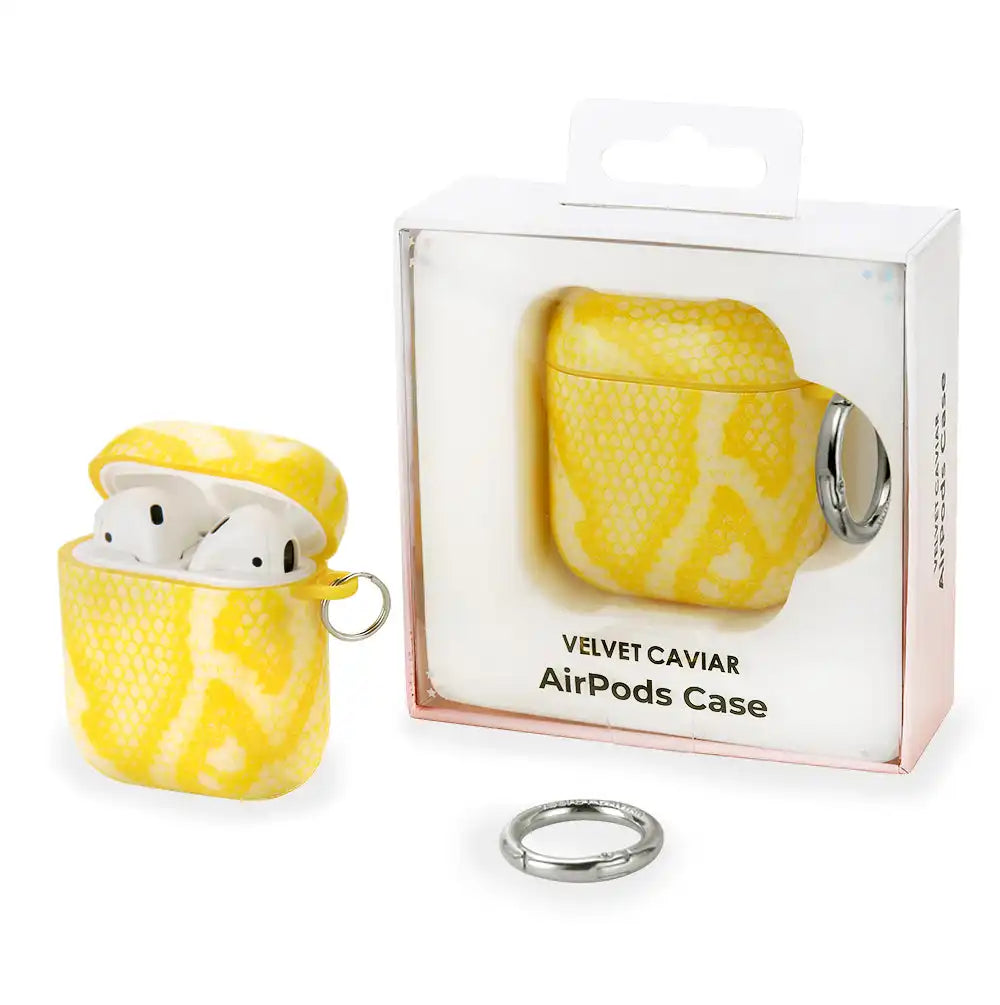 Yellow Snake Airpods Case