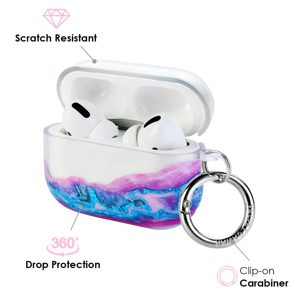 Geode Glitter Airpods Case