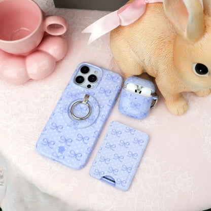Lovely Blue Bows AirPod Case