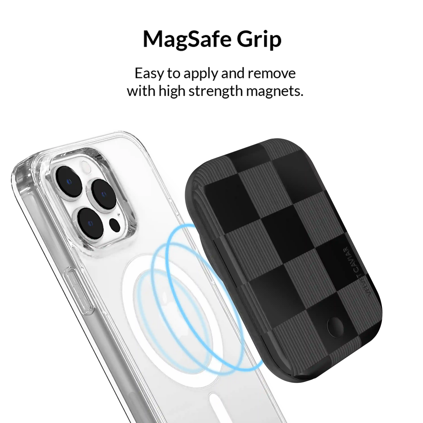 Noir Vibe Checkered Portable MagSafe Charger Power Pack