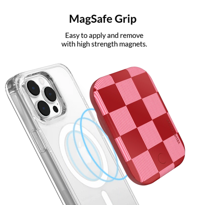 Rose Vibe Checkered Portable MagSafe Charger Power Pack