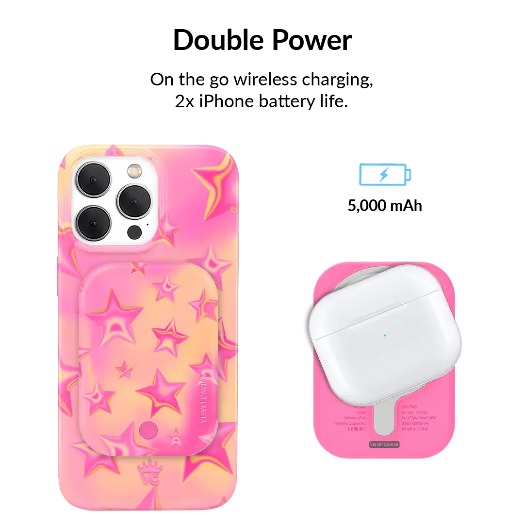 Sherbet Stars Portable MagSafe Charger Power Pack