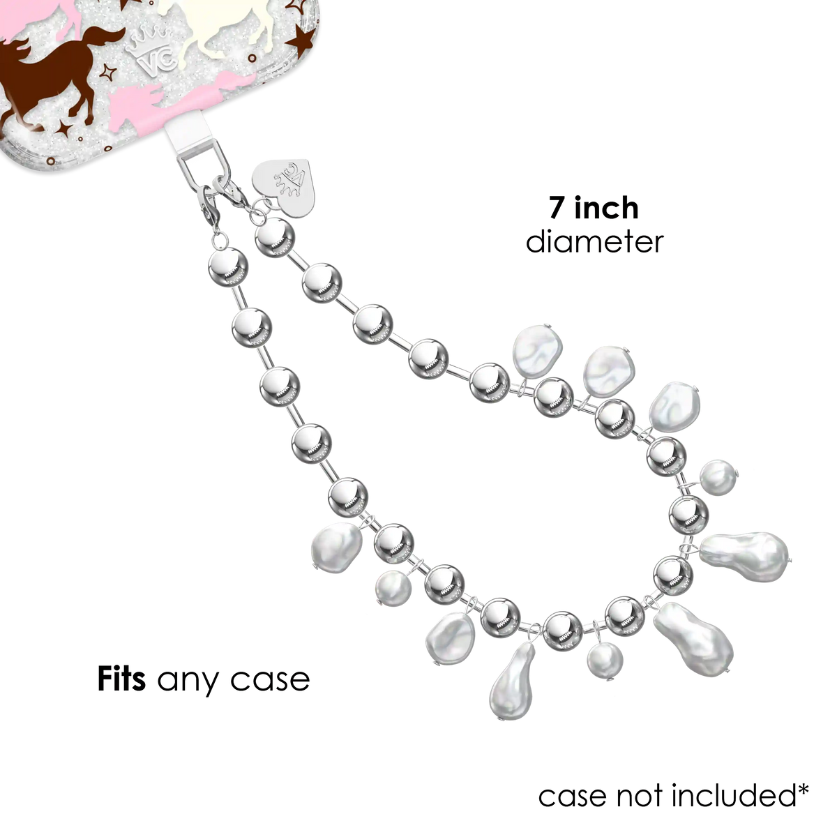 Pearl Drip Chain Phone Charm