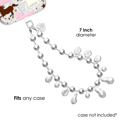 Pearl Drip Chain Phone Charm