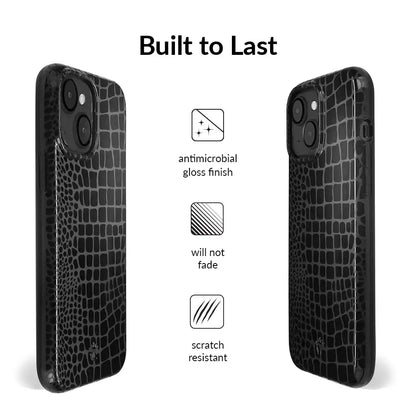 Black Croc iPhone Case