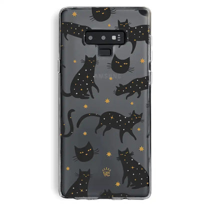 Black Cat Clear Samsung Galaxy Case